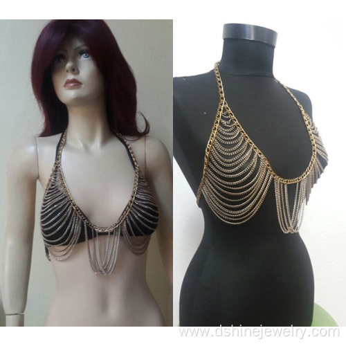 Body Chain Necklace Jewelry Chain Tassel Bib Necklace